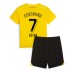 Borussia Dortmund Giovanni Reyna #7 Hjemmedraktsett Barn 2023-24 Kortermet (+ Korte bukser)